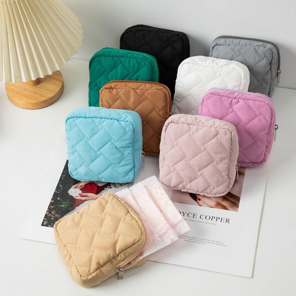 Дорожный органайзер, косметичка, однотонная гигиеническая прокладка, сумка для тампонов, наушники, сумка для монет, помада