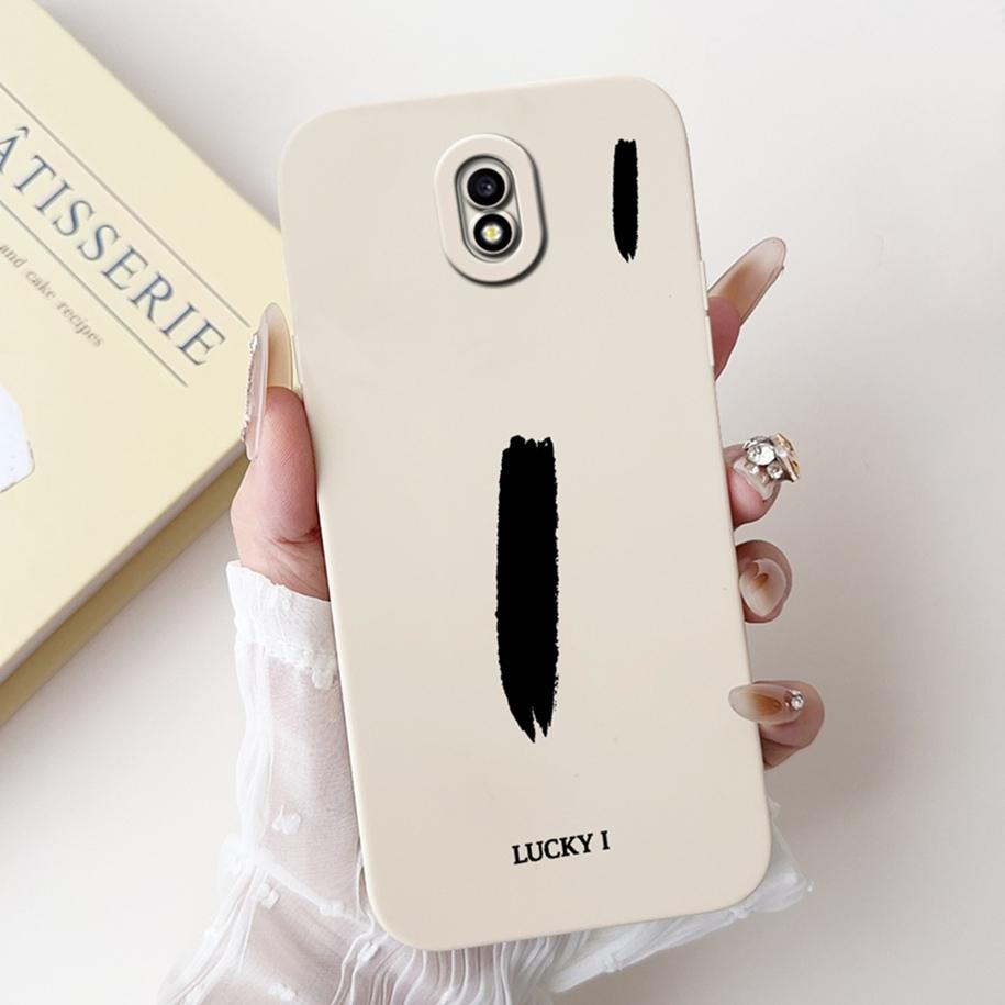 For Samsung Galaxy J7 2017 Case J730F Cover Lucky Letters Soft Silicone Protective Cover For Samsung J3 J5 Pro 2017 J7Pro Bumper