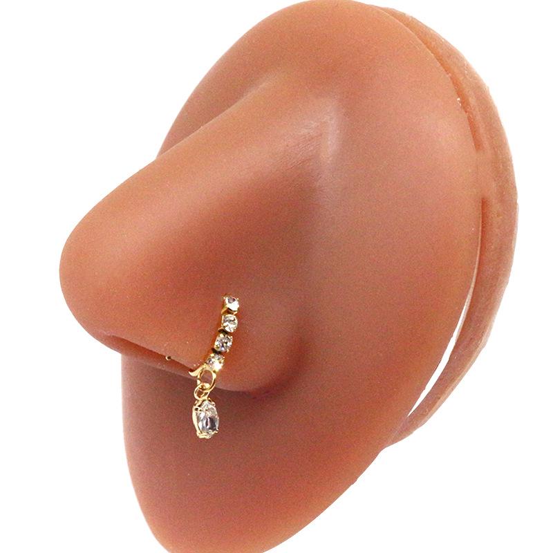 Gaby Cat Head Nose Stud with Butterfly, Five-Star, and Crown Designs - Piercing Jewelry