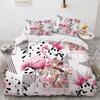 Пододеяльник Фламинго Кинг Квин 3D Розовый Животный Комплект Постельного Белья Для Детей Подростков Взрослых Акварельный Стиль Чехол Для Одеяла С Наволочкой