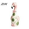 Artificial Flower Arrangement Vase Cute Resin Flamingo Decorative Vase, Pink Holder Figurine, Hand Painted Figurine Tabletop Ornament for Dried