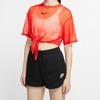 Nike Crop Tops Women's Team Orange/Black Crew Neck Thin CJ2703-891
