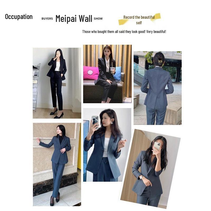 Women's Professional Blazer Suit Set - Spring/Autumn Workwear