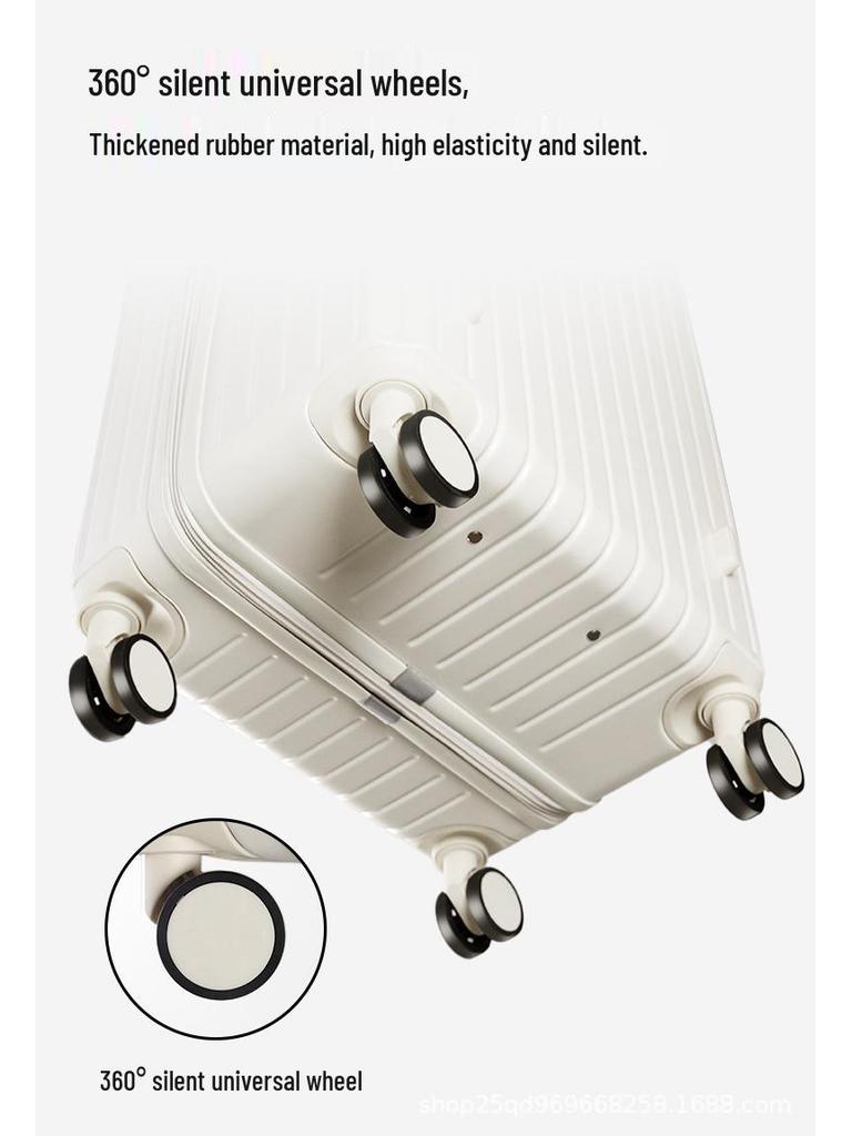 2025 Чемодан-тележка из кожи большой вместимости 24 дюйма с кодовым замком - Минималистичный дизайн для мужчин и женщин