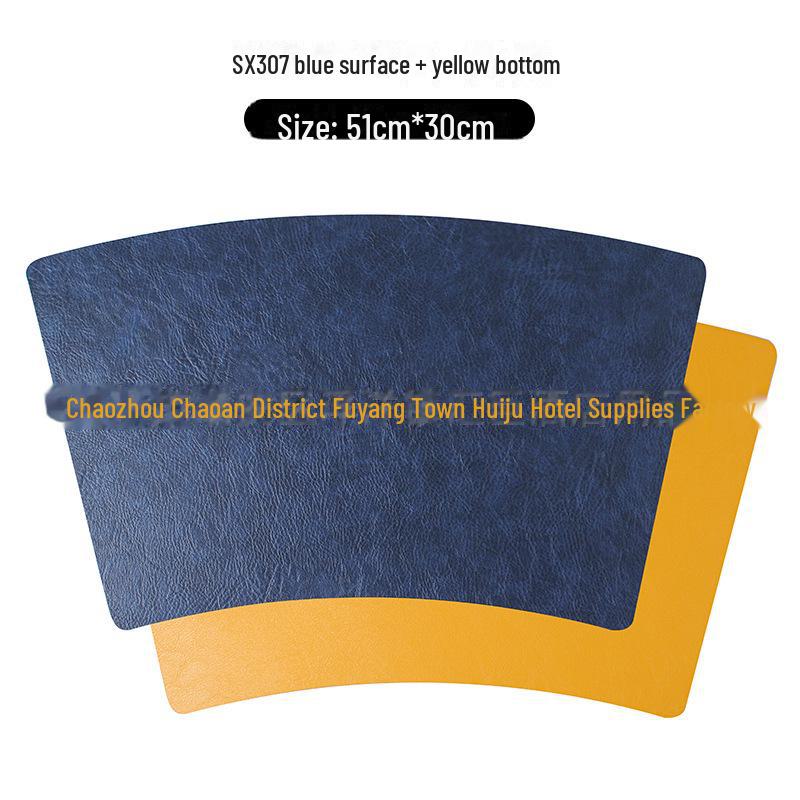 Двусторонние кожаные плейсматы в скандинавском стиле: Нескользящие, водонепроницаемые, теплоизоляционные подкладки для столов дома и в отеле