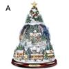 Christmas Tree Music Box Snowman Window Glass Decoration Waterproof PVC Sticker Christmas Winter New Year Decoration
