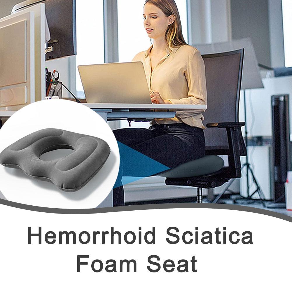 Flocked Buttock Pad Prostate Coccyx Hemorrhoid Sciatica Seat Donut Seat Cushion Inflatable Massage Pillow Chair Seat Cushion