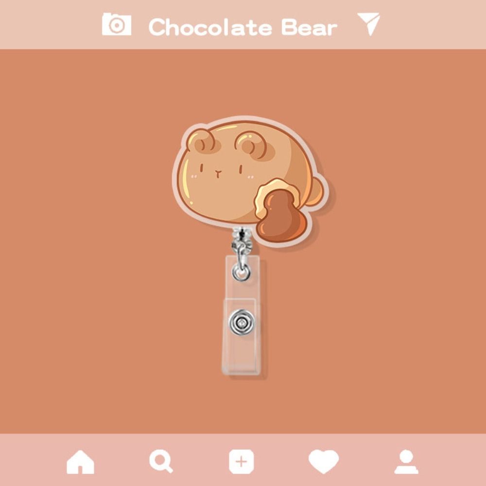 Cartoon Animal Cartoon Retractable Badge Reel Dumplings Cute Bunny ID Holder Hospital Supplies