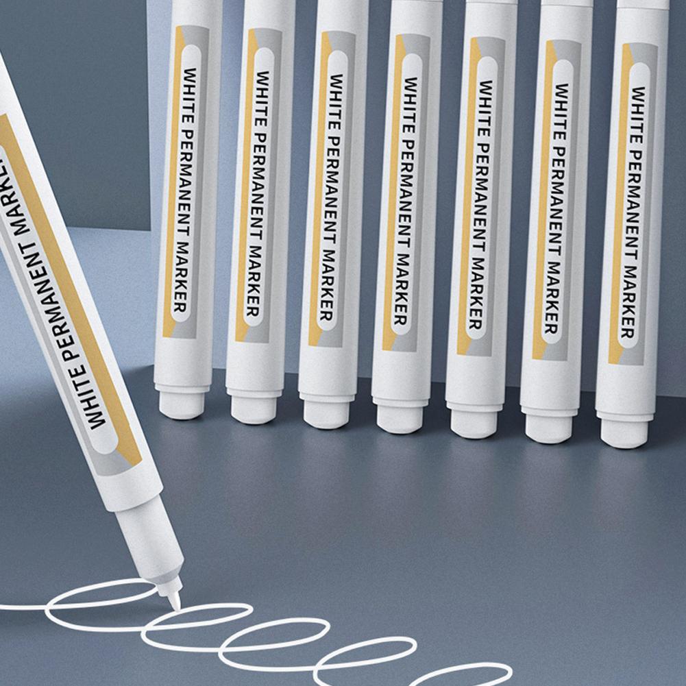 Белые, черные, красные маркеры 1,0 мм, масляная водостойкая ручка для краски для шерсти, холста, шин, стекла, камня, металла, маркеры для рисования граффити, канцелярские принадлежности