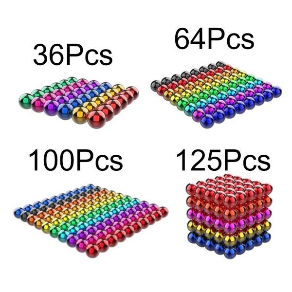 Newly 216PCS Magic Ball Cube Ball Leisure Puzzle Magic Beads Creative Decompression Colorful Magic Ball Holiday Gift