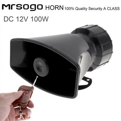 1 шт., 12 В, 100 Вт, 7 громких звуков, автомобильная предупредительная сигнализация, полицейская пожарная сирена, звуковой динамик с пультом дистанционного управления