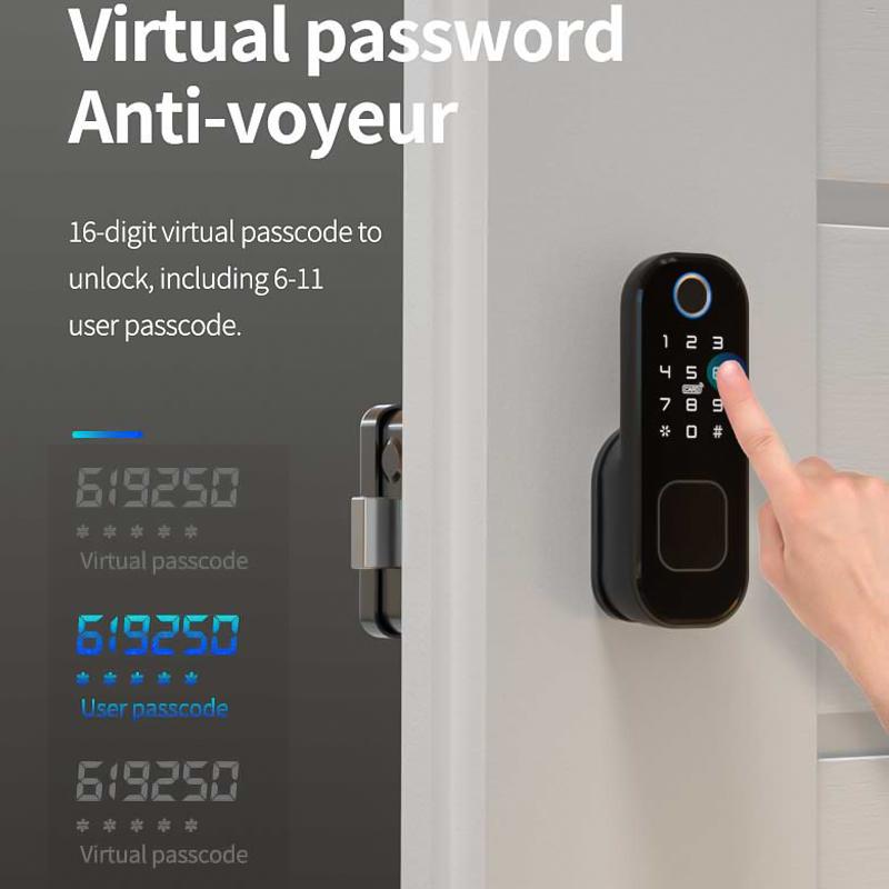 Fingerprint Door Lock Waterproof Outdoor Gate Lock App Wifi Password Passcode Rfid Card Keyless Door Waterproof Electronic Lock