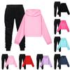 Children's Hooded Top And Trousers Two-piece Sportswear Set Long-sleeved Solid Color Clothing Set