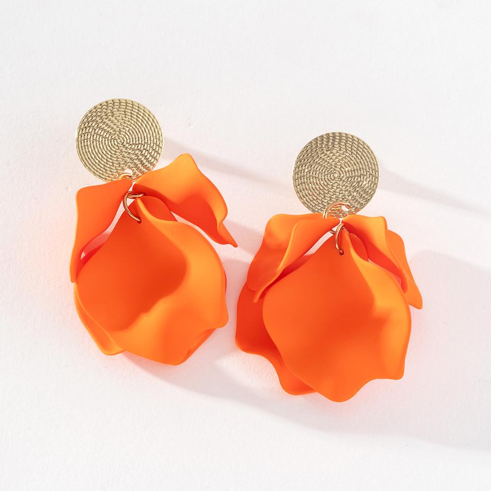 Pinkdudu Романтические 8 цветов серьги-капли с лепестками роз, элегантные весенние повседневные серьги с металлическим рисунком и цветком для женщин, подарки PD1123