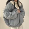 Winter Thicken Warm Parkas Women Oversized Kawaii Double Sided Hooded Coat Ladies Korean  Casual Loose Zip Up Jackets