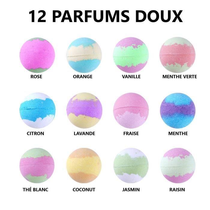 Boules de bain - PALOMA BEAUTIES - 12 pièces - Effervescentes - Parfumées variées