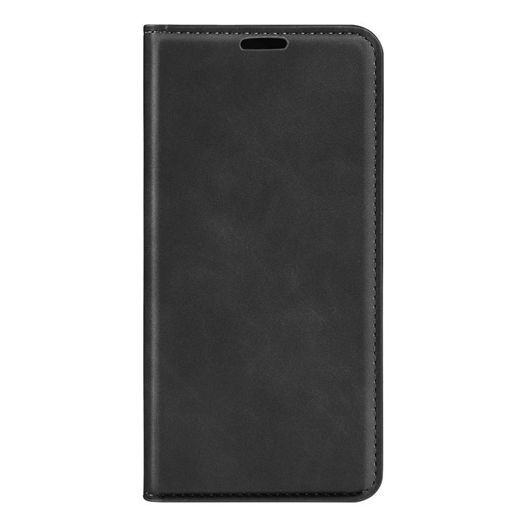 Для Samsung Galaxy M52 5G кожаный чехол в стиле ретро с магнитной присоской, держателем, отделениями для карт и кошельком(черный)