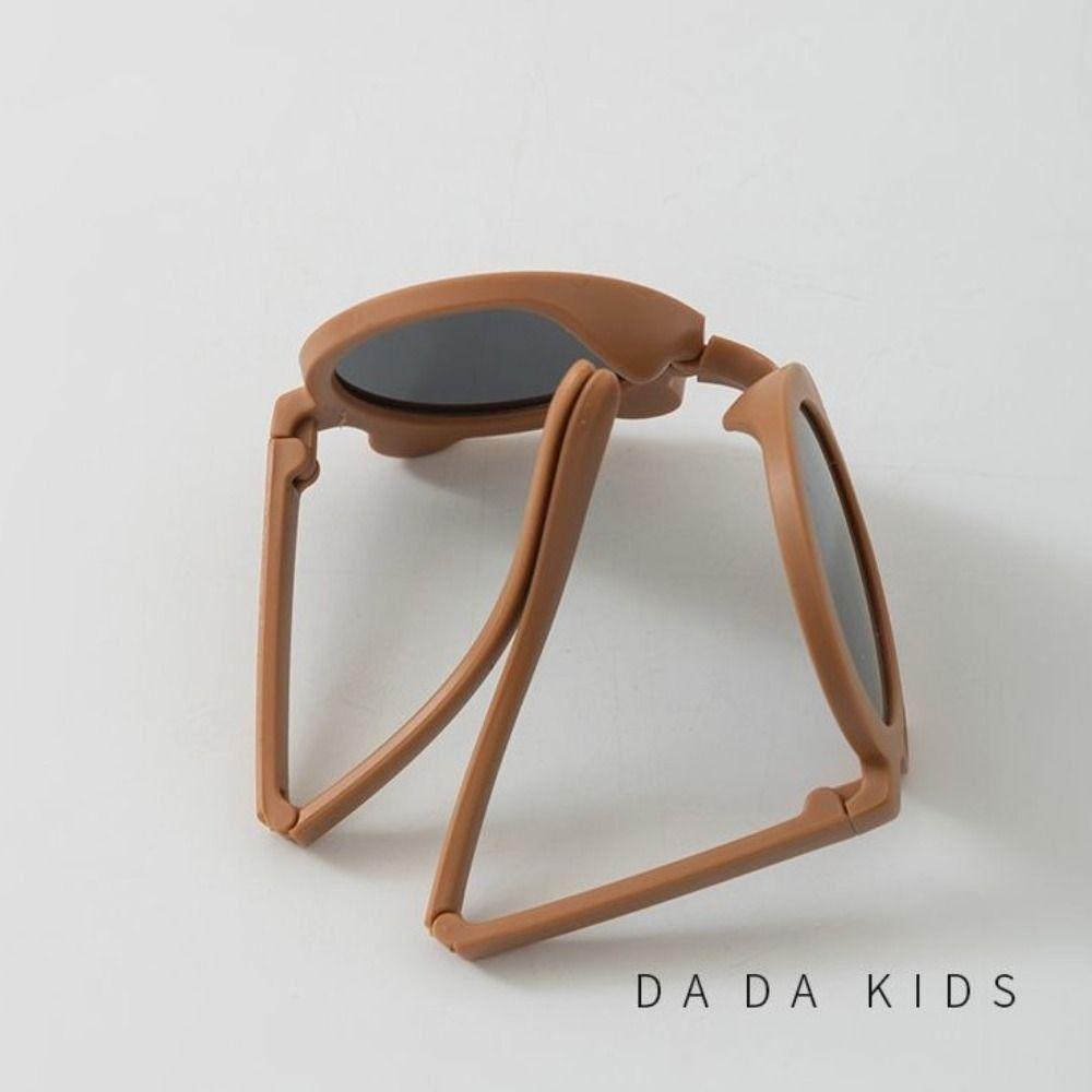 Solid Color Children's Glasses Bear Shape Foldable Glasses Light Weight Sunglasses Beach Party