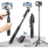 Палка для селфи для iPhone 60 дюймов, штатив для селфи с пультом дистанционного управления/дорожный штатив для iPhone/палка для селфи с подставкой для телефона