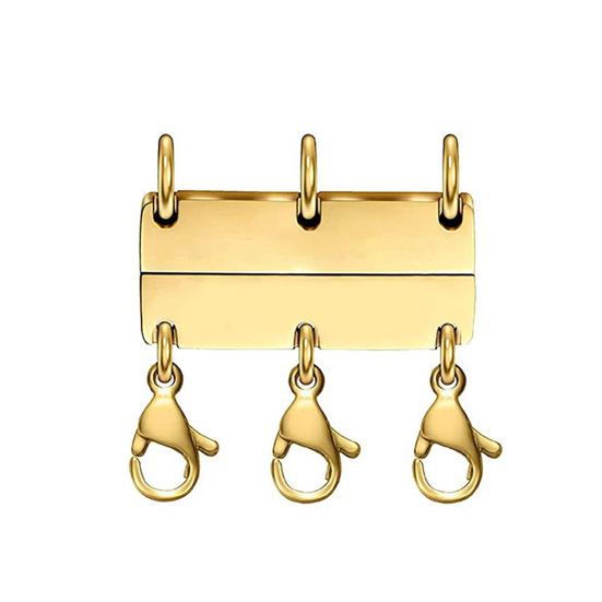 Многослойная застежка для ожерелья, магнитный разделитель для ожерелья, женский, золотистого и серебристого цвета, для нескольких ювелирных изделий, застежка для многослойного ожерелья