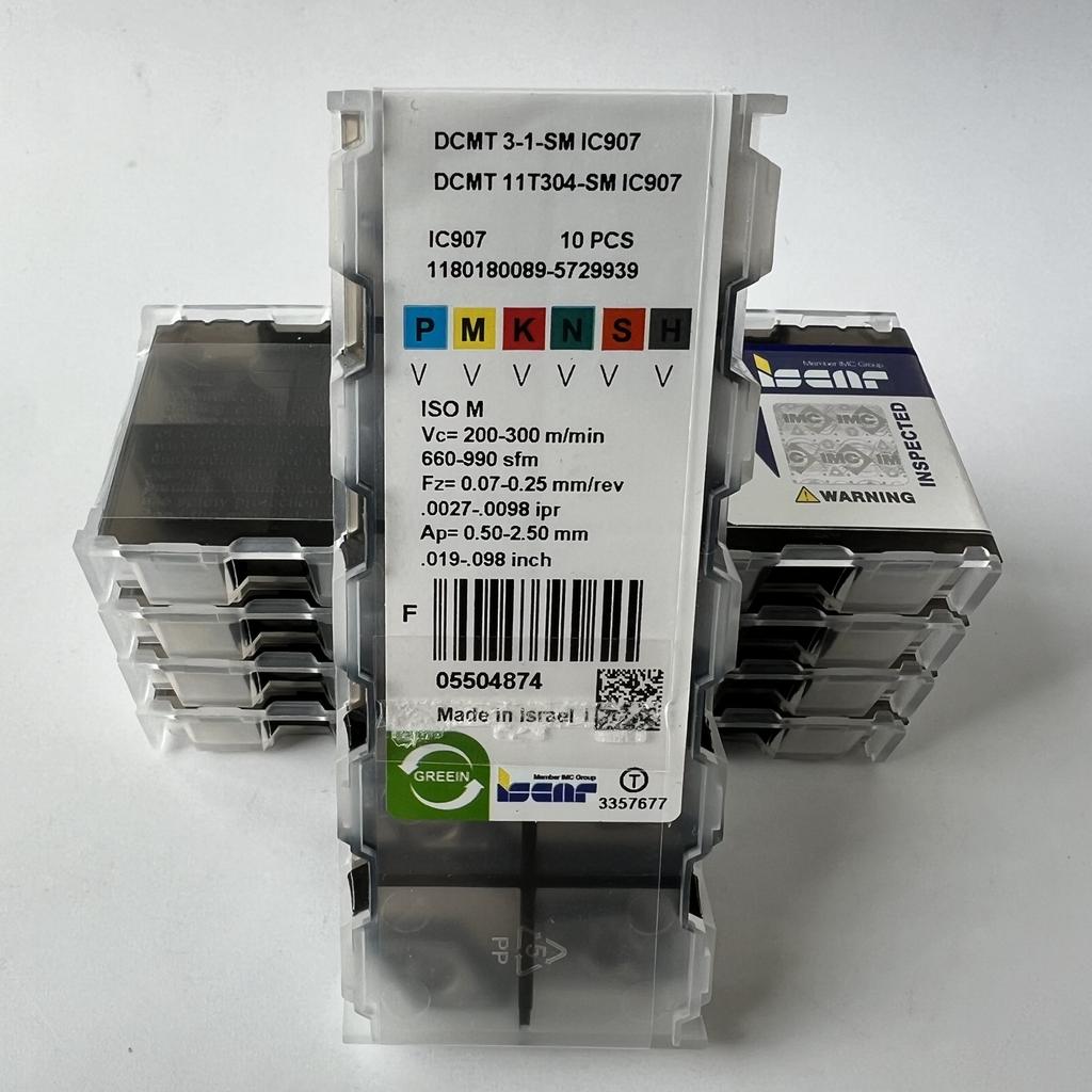 ISCAR / DCMT11T304-SM IC907 / Промышленные сменные твердосплавные пластины 10 шт.