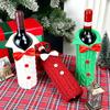 Nordic style wine bottle Christmas decorations, plush wine bottle bags, Christmas red wine set, restaurant party