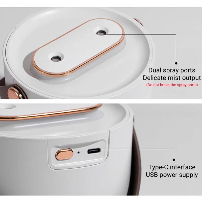 NEW Large Capacity Dual Nozzles Humidifier USB Aromatherapy Diffuser with LED Light Desk Air Humidifier Diffuser 2025