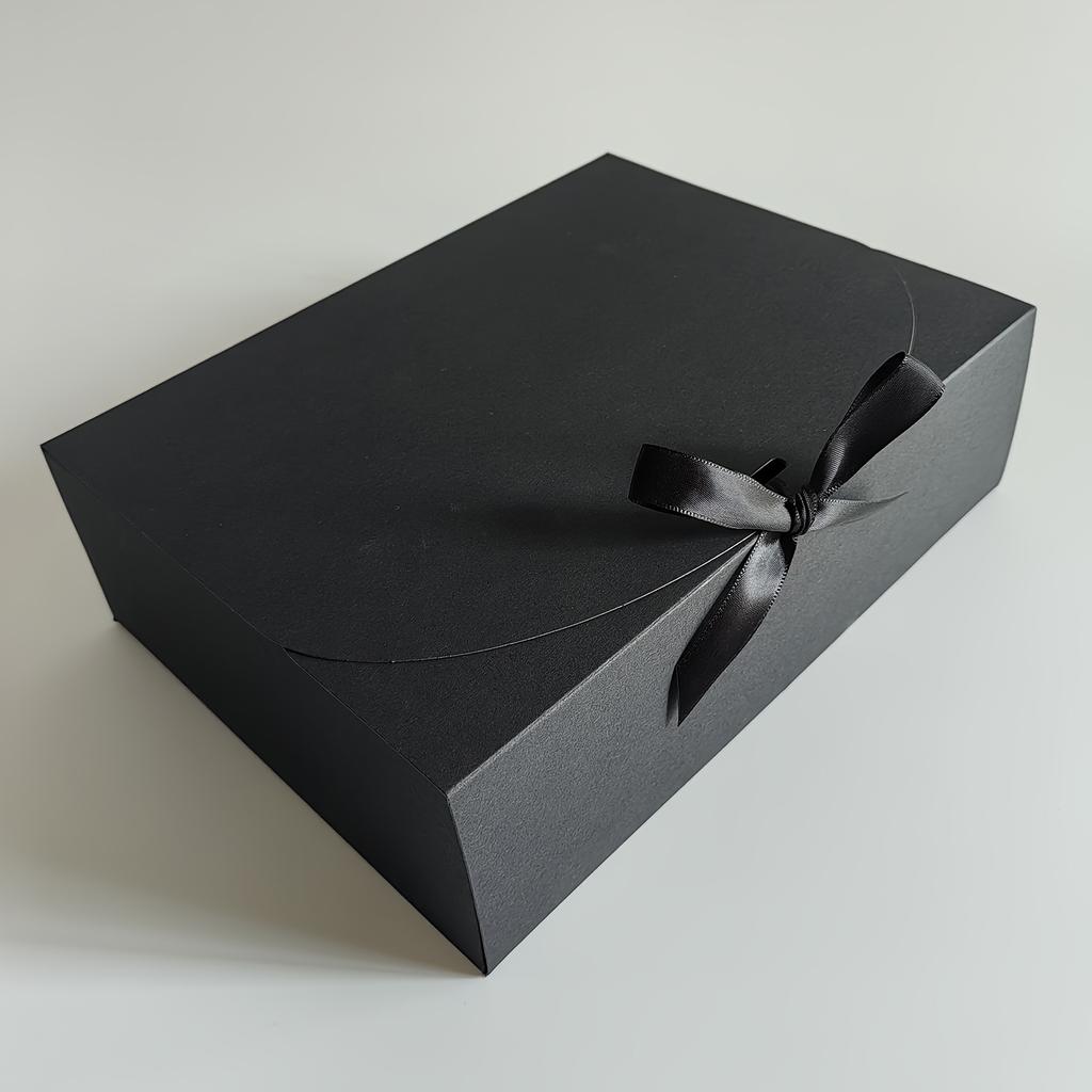 10 шт. подарочных коробок для свадьбы, большие подарочные коробки из крафт-бумаги для ювелирных изделий, черные подарочные коробки с лентой для подружки невесты, коробки для подарков на день рождения