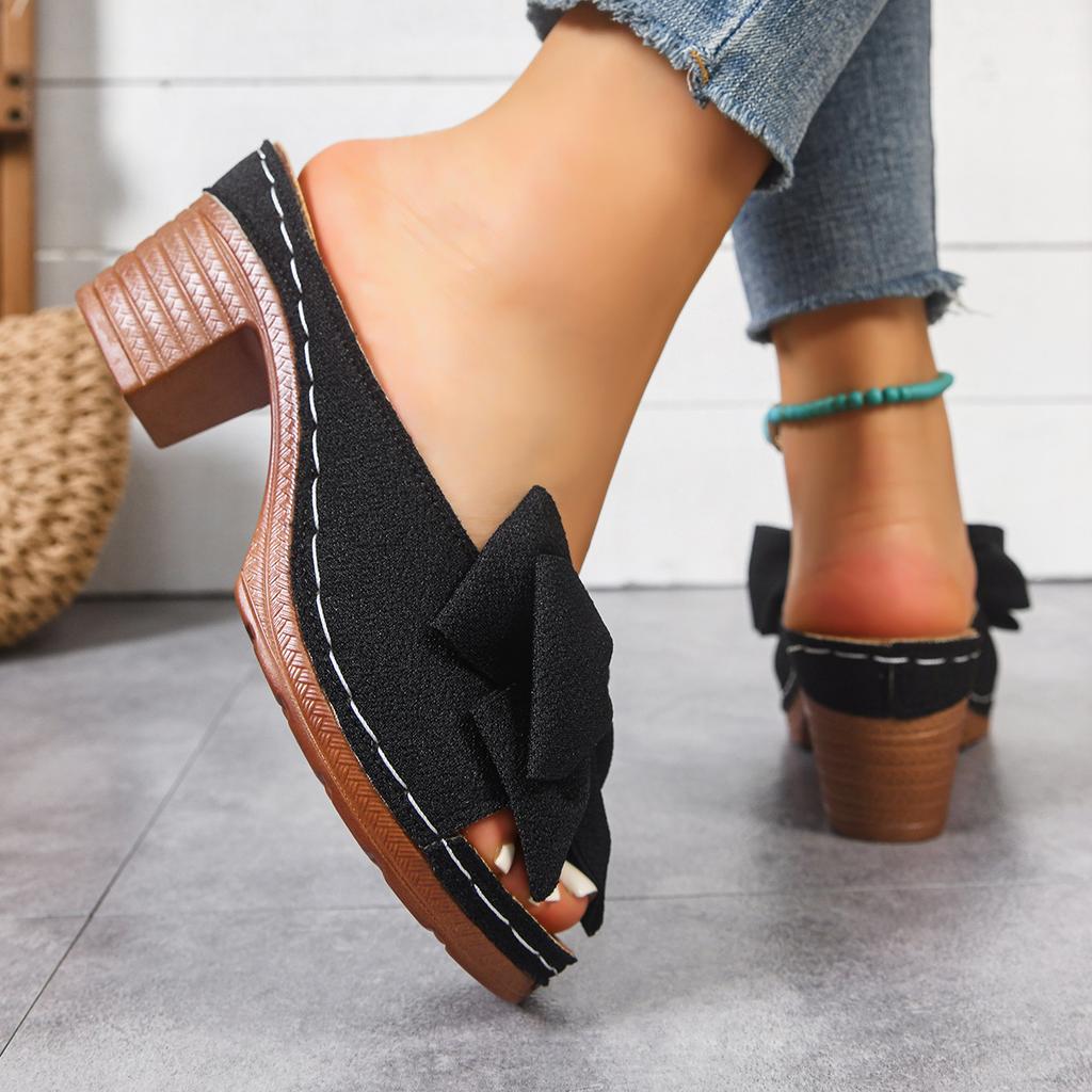 Женские босоножки на блочном каблуке с открытым носком — стильные туфли без шнуровки для выхода в свет и повседневной летней одежды