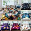 Rocket Duvet Cover Set King Size Spaceship Bedding Set Twin Microfiber Outer Space Galaxy Stars Planet Cartoon Style Quilt Cover