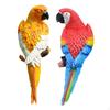 2 штуки фигурок попугаев, садовые статуи, украшение для двора, настенное украшение для дерева, для улицы