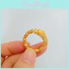 Unique And Dragon Phoenix Cultural Symbol Ring Stunning Brass Gold Plated Couples Jewelry Fashion