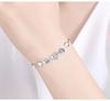 Fashion Chain Heart-shaped Diamond Inlaid Women's Bracelet