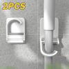 2 шт., держатель для швабры, настенное крепление, вешалка для швабры без удара, самоклеящийся зонтик, зажим для швабры, органайзер, стеллаж для хранения, аксессуары для ванной комнаты