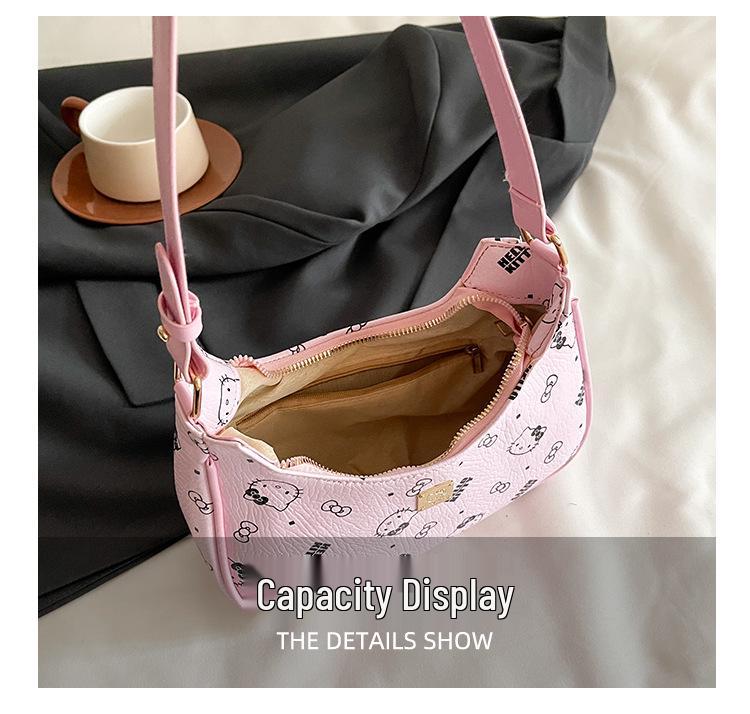 Korean Style Versatile Women's Shoulder Bag - Autumn/Winter Fashion Dumpling Print Bag