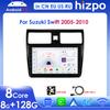 Carplay 4G 2 Din Android 14 Интеллектуальный автомобильный мультимедийный плеер для Suzuki Swift 2005-2010 Навигация GPS Автомагнитола Стерео DSP BT SWC DVR Камера
