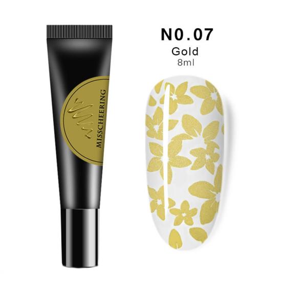 Штамповочная печать Окрашенный гель-шаблон Полуперманентный замачиваемый лак для ногтей