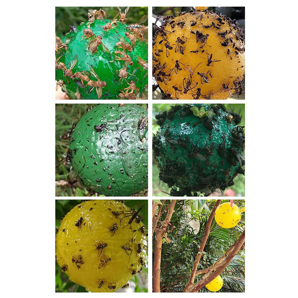 Ловушка для мух, подвесная липкая круглая ловушка для комаров и насекомых для парковой кухни