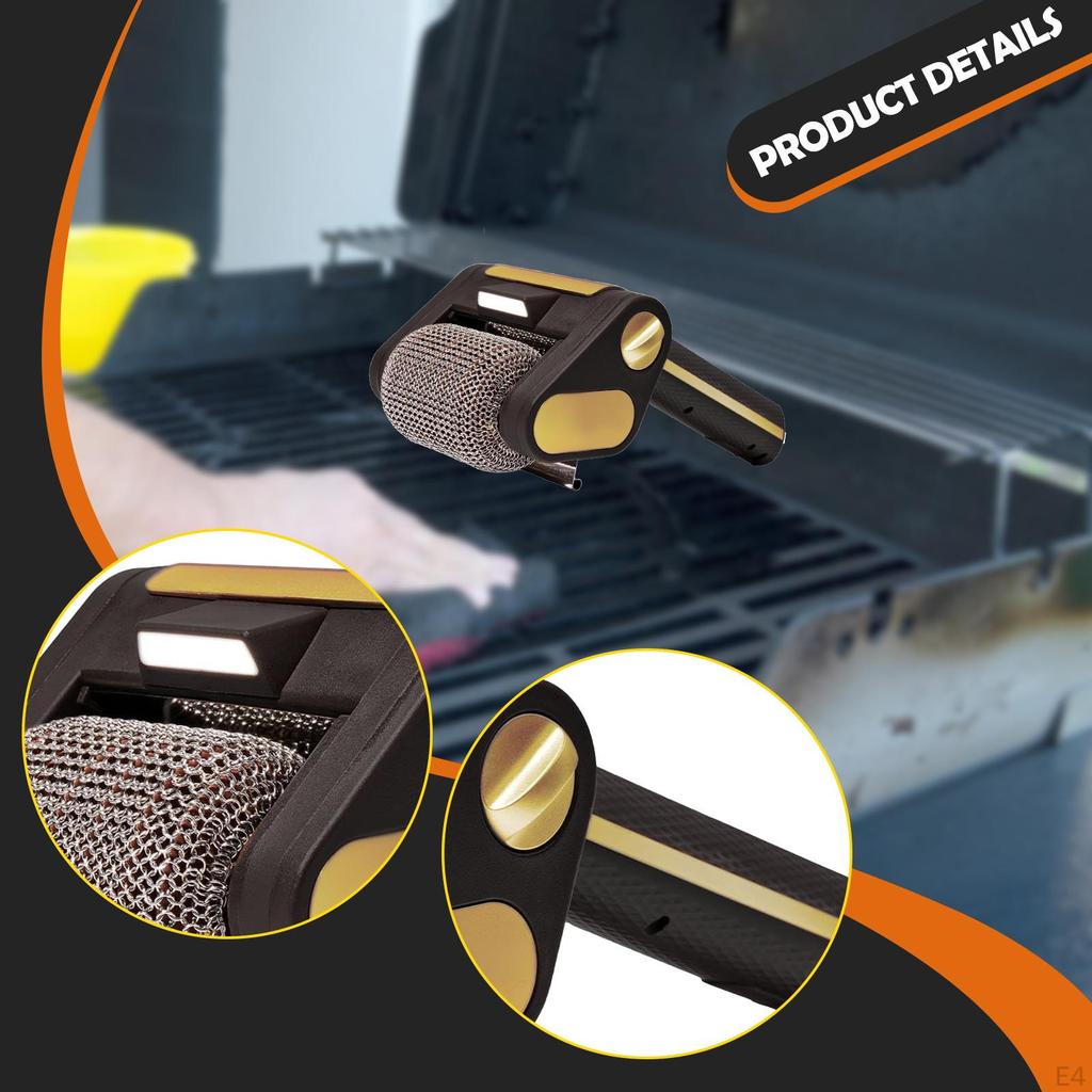 Электрическая щетка для чистки гриля для барбекю, перезаряжаемая, для приготовления на гриле на открытом воздухе