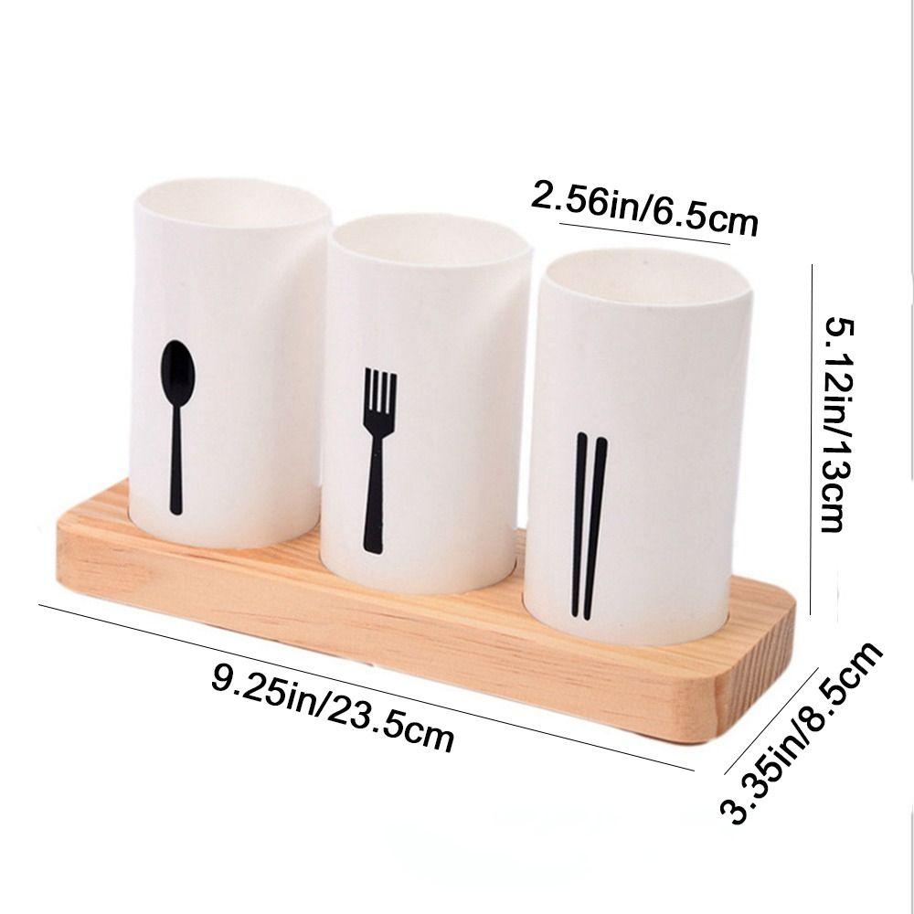 High-grade Chopsticks Storage Rack White Spoon Fork Drain Box Flatware Organizer  for Kitchen
