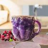 Fake Mineral Crystal Coffee Mug with Ergonomic Handle 11 Ounces Handcrafted 3D Mineral Rock Cup Tea Milk Water Drinking Cup