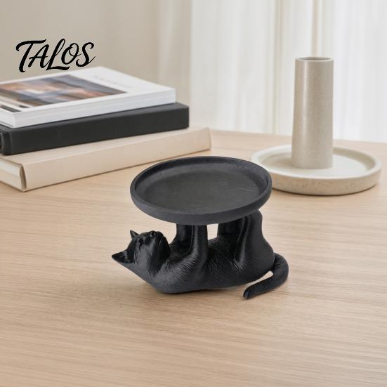 Talos 3D-печатный поднос-лежанка для кошки, милый держатель для колец и органайзер для сережек на туалетный столик, декоративная кошачья шкатулка для браслетов