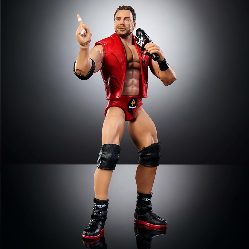 Mattel WWE Elite Collection Набор фигурок LA Knight 6 дюймов с аксессуарами, сменными кистями, 25 точками артикуляции