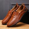 Men Leather Shoes Handmade Moccasins Men Comforable Leather Flat Shoes Soft Leather Loafers 38-47