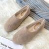 Fashion New Arrival Women's Winter Fluffy Flat Bottom Shoes Soft-Sole Short Plush Flat Peas Shoes