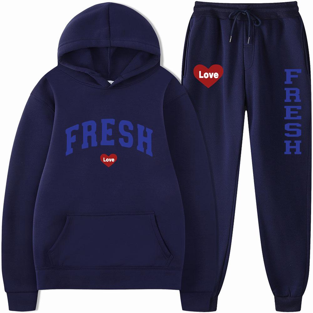 Свободный комплект из толстовки с капюшоном и колготок с принтом Cross Border на весну и осень 2023 года