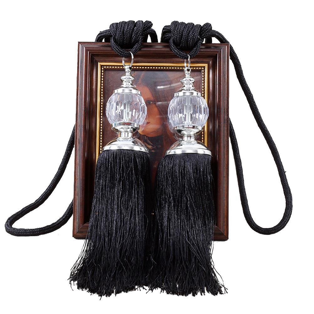 1 пара европейских искусственных хрустальных кисточек с бахромой для штор с подхватом на спине, оконные шторы, декор