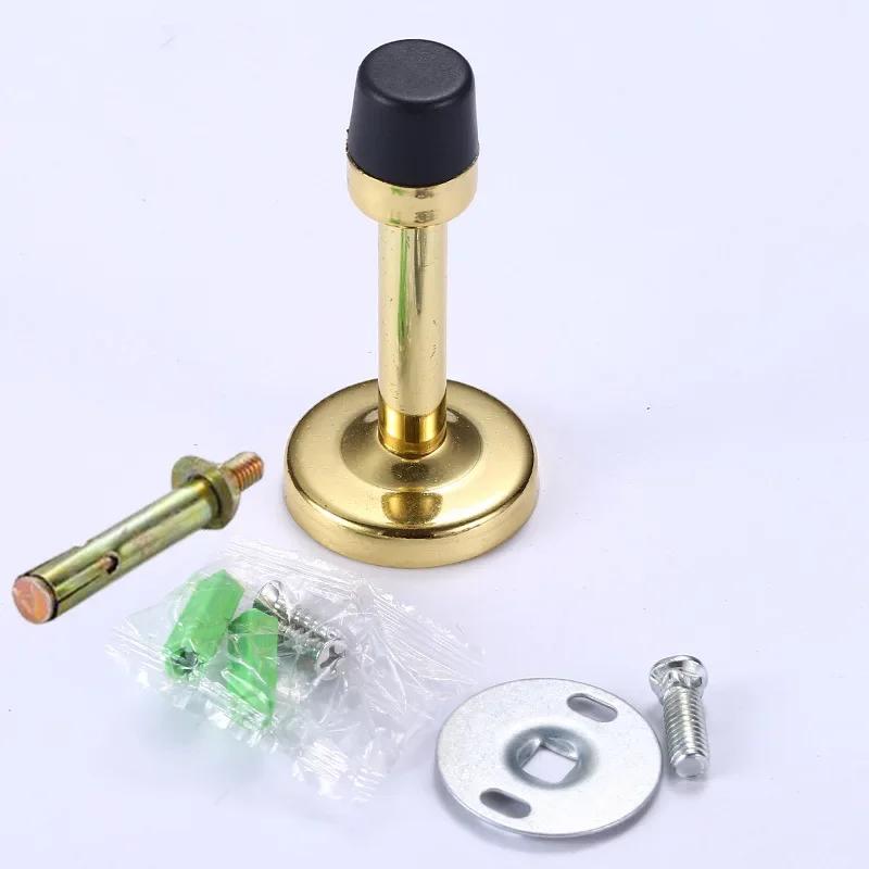 Дверные упоры из нержавеющей стали ZEXEF, настенный дверной упор, резиновый держатель, напольный крепеж с винтами, фурнитура для дома и спальни