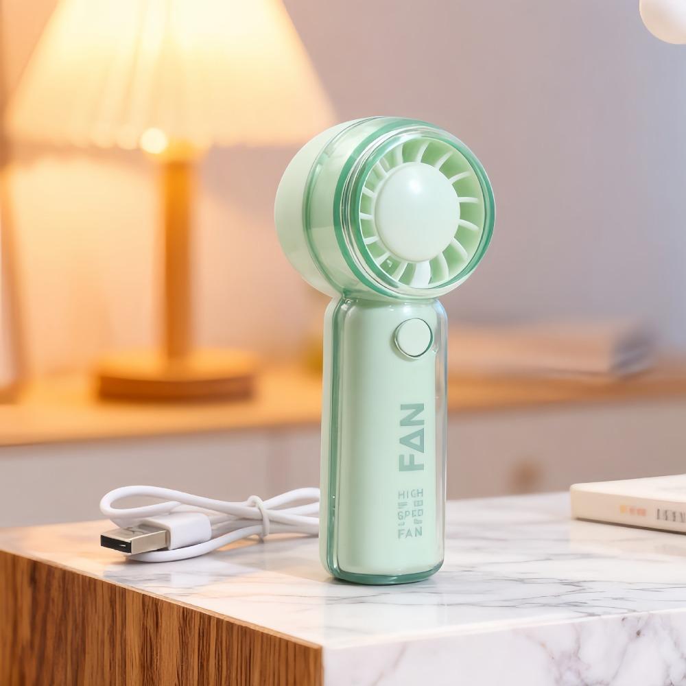 3 Wind Speeds USB Rechargeable Fan Rechargeable Cooling Fan Mini Handheld Fan Outdoor Activities