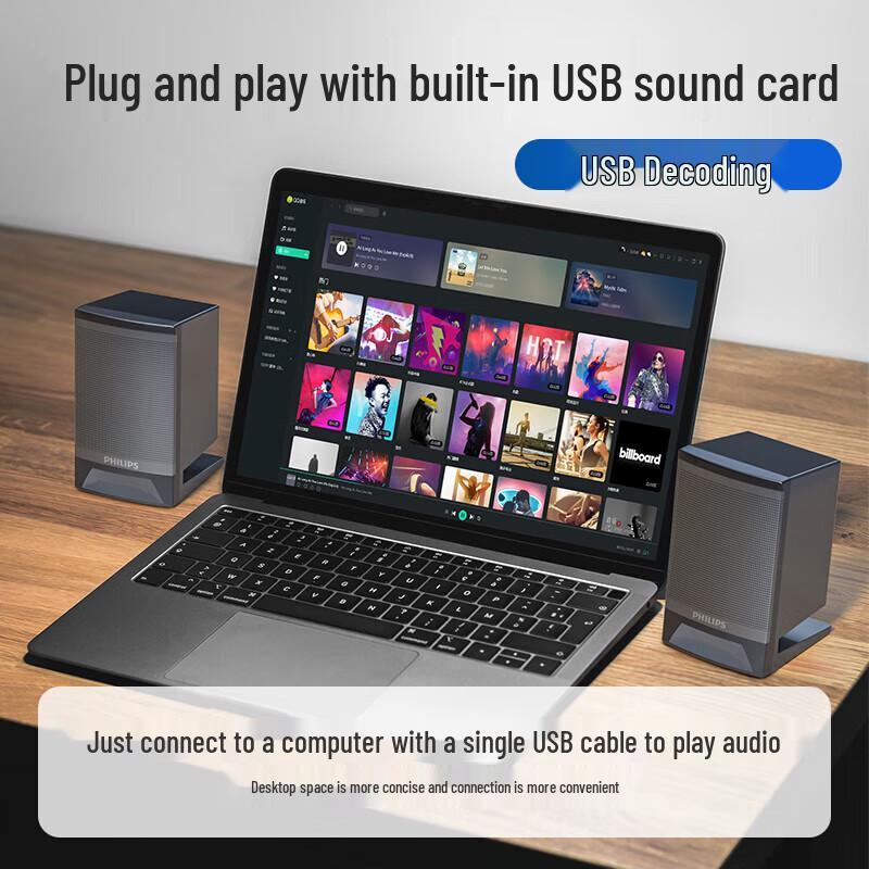 Philips SPA33 Bluetooth Wired Computer Speakers